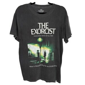 The Exorcist Halloween Graphic T Shirt L Crewneck Short Sleeve Scary Retro NEW